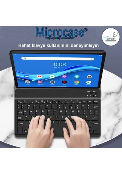 Lenovo Uyumlu M10 Fhd Plus Tb-X606 X606F Bluetooth Klavyeli Kılıf - Bkk4