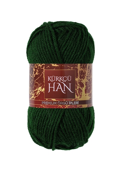 Kürkçü Han Dekor 100gr 100m El Örgü İpi Çam Yeşili