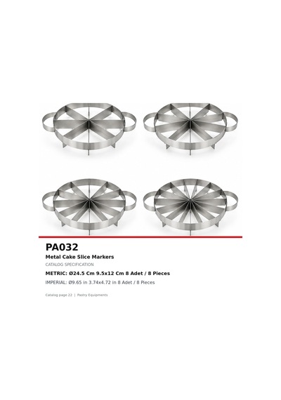 Fida Paslanmaz Metal Pasta Kesici - 8 Inox