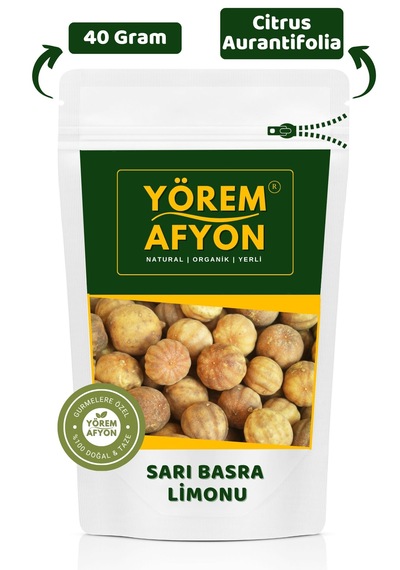 Yörem Afyon Orta Doğu Nun Yüzyıllık Tariflerinin Saklı Aroması Kurutulmuş Sarı Basra Limonu Misket Limon 40gr.
