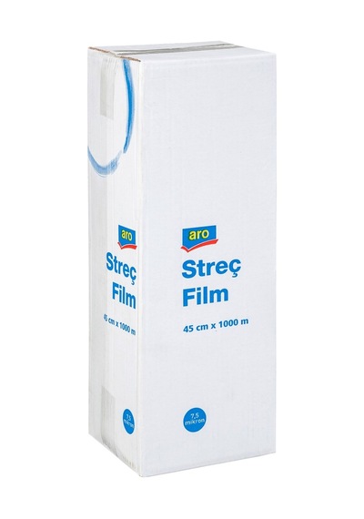 Aro Kutusuz Pvc Streç Film 7,5 Micron 45cm X 1000m Endüstriyel 2'li Ekonomik Paket - 2 Adet Tarı