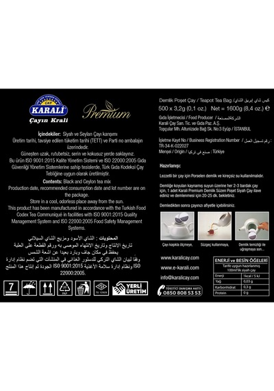 Karali Premium Demlik Poşet 25 Li 12 Gr