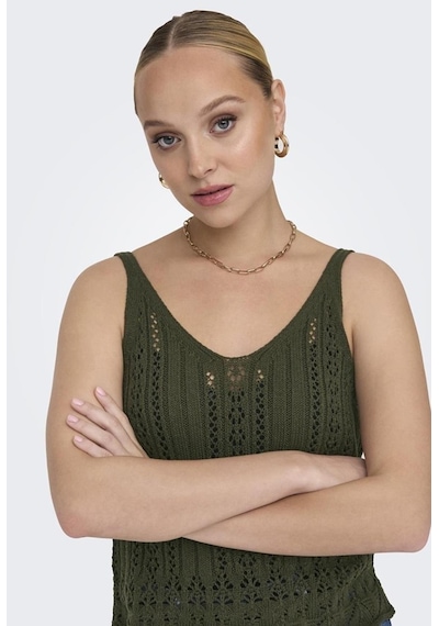 Only Onllyzet Lıfe S/l Top Knt Noos 15277573 Haki 001