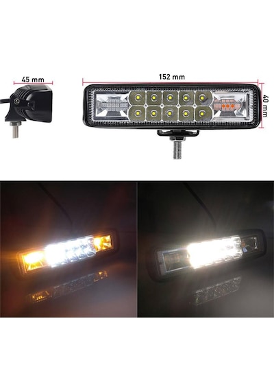 Knmaster Rolana 60w Çakarlı Motosiklet / Off Road Led Sis Farı Te N11.440