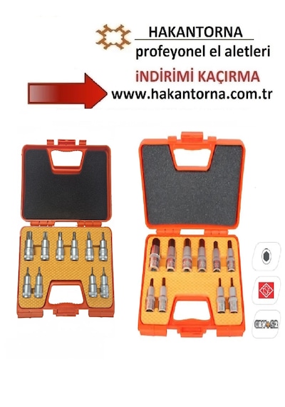 Ht- Rico Lokmalı Torx Bits Takımı- Lokmalı Allen Alyan Takımı Seti 20 Parça
