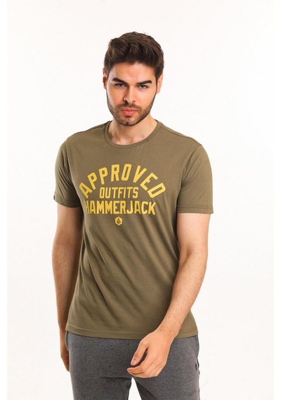 Hammer Jack Frodi Bisiklet Yaka Erkek Tshirt Yeşil 602 T14-e Çok Renkli