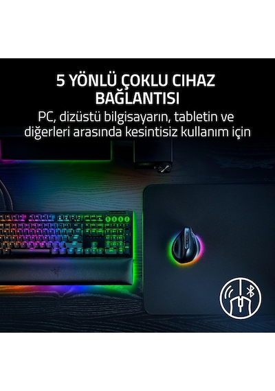 Pro Click V2 Vertical - Sağ Elini Kullanan Kullanıcılar İçin Dikey Ergonomik Kablosuz Fare - Aı İstemi Yardımı - Genel