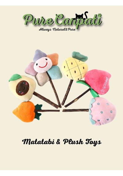 Purecanpati Matatabi Stick Peluş Kedi Oyuncağı Catnipli Doğal Oyuncak