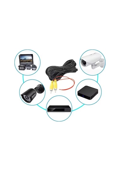 Araç Geri Vites Kamerası Için 15 M Uzatma Kablosu 15 M