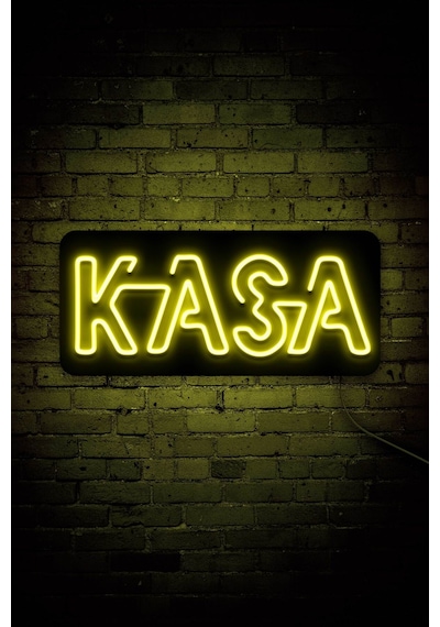 Kasa Yazısı Neon Led Dükkan - İşyeri - Cafe - Lokanta Kasa Banko Yazısı Sarı Sarı