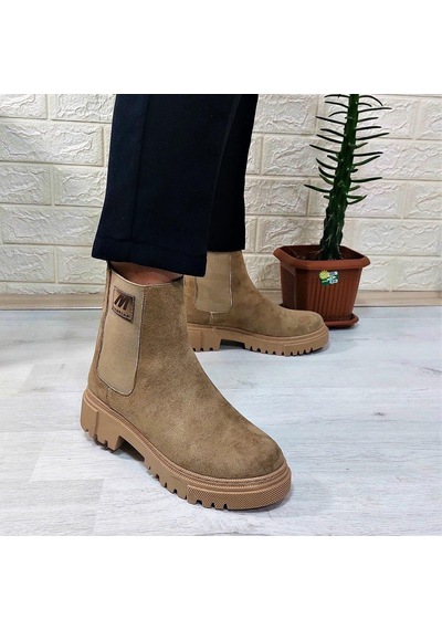 M.p 2744 Vizon Süet İçi Polar Tüylü Bilekten Lastikli Bayan Bot 001