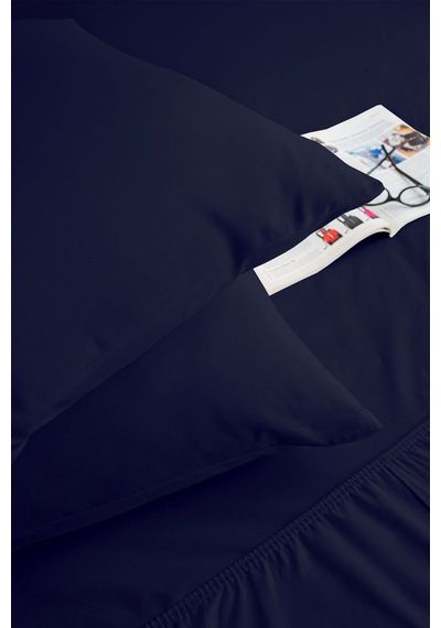 Elart Basic Lastikli Çarşaf Seti King Size 180x200+28 Lacivert