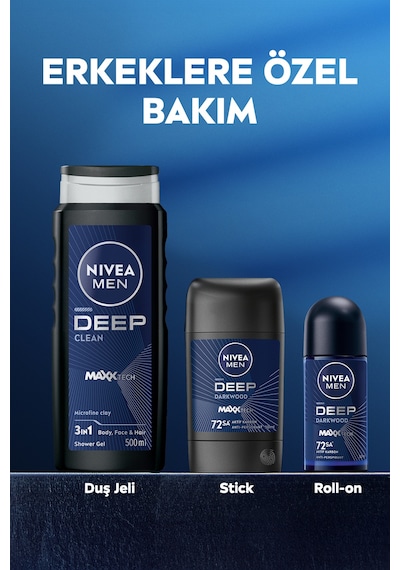 NIVEA Deep Dimension 72 Saat Erkek Stick Deodorant 50 ML