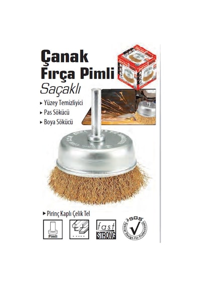Bay-Tec Pimli Çanak Fırça (Saçaklı) / 50 - 65 - 75 Mm