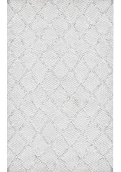 Eko Halı Jade Dıamond Cream Naturel Kazak Örgü Desenli El Dokuma Örgü Halı - 80X300