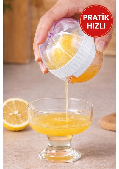 Pratik Narenciye Sıkacağı Limon Portakal Nar Sıkacağı Ölçekli Hazneli El Tipi Sıkacak Plastik Diğer
