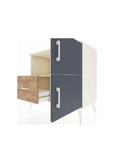 Hyperion Şifonyer 2 Raflı Tek Çekmeceli 2 Kapaklı 88x44x80 Aytaşı-antrasit/çam Antrasit/çam Hyperion Şifonyer 2 Raflı Tek Çekmeceli 2 Kapaklı 88x44x80 Aytaşı-antrasit/çam Antrasit/çam