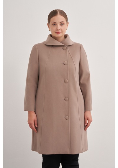 Aker 24aw08578112 Büyük Beden Kaban 24aw08578112 038 Camel Camel