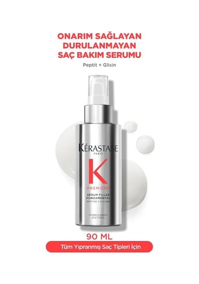 Premiere Serum Filler Fondamental Elektriklenme Karşıtı Onarım Sağlayan Saç Serumu 90 Ml