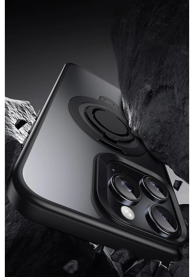 Muratech Joko Apple iPhone Uyumlu  16 Pro Avatar 360 Dönen Magsafe Kapak - Lacivert