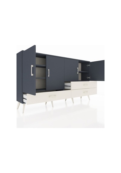 Arges Konsol 5 Raflı 3 Çekmeceli 4 Kapaklı 176x30x99 Antrasit-ant Antrasit-antrasit/aytaşı Arges Konsol 5 Raflı 3 Çekmeceli 4 Kapaklı 176x30x99 Antrasit-ant Antrasit-antrasit/aytaşı