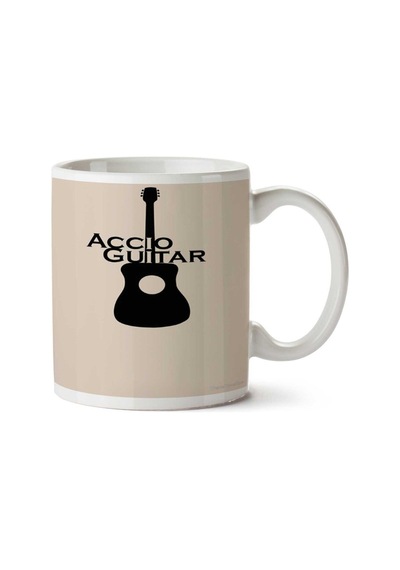 Accio Guitar İki Tarafı Baskılı Kupa Bardak Çok Renkli