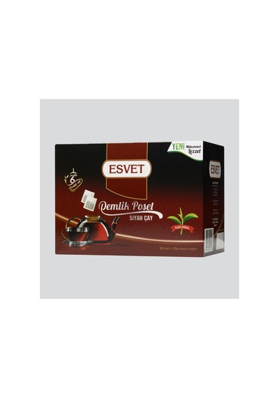 Esvet Siyah Demlik Poşet Çay 50 X 10 Gx5 Adet