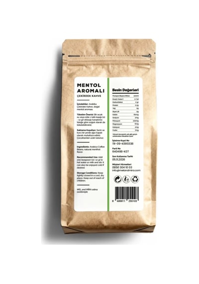 Mint Bean Coffee 200g, Nane Aromalı Çekirdek Kahve Çekirdek Kahve