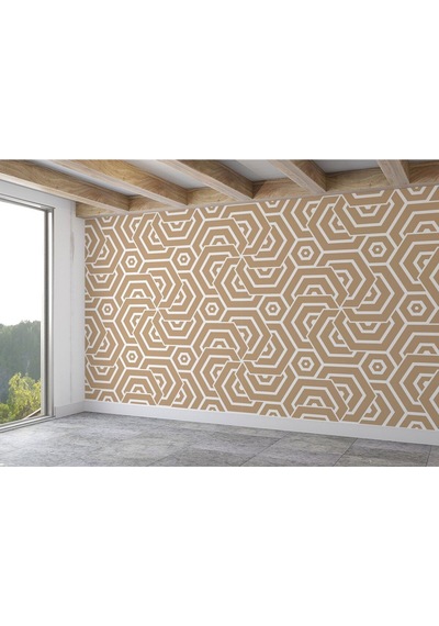 Pastel Renkli Geometrik Desenli Duvar Kağıdı-5786 Çok Renkli