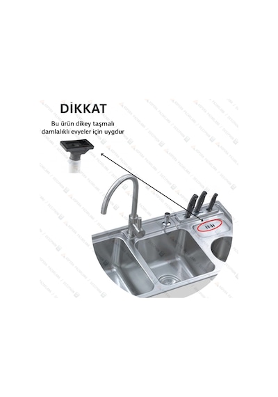 S Çiftli Çöpmak Sifonu 11 Cm Kafa Çapı Dik Taşmalı Derin Tip Koku Önleyici