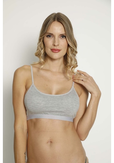 Comfort Secret Kadın Renkli Ip Askı Pedli Yarım Atlet Büstiyer 4'lü Set Çok Renkli