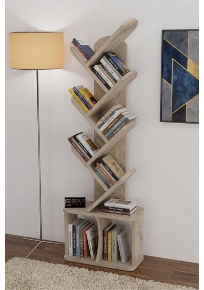 Yaprak Kitaplık Suntalam Ekru 45x132 Çok Renkli