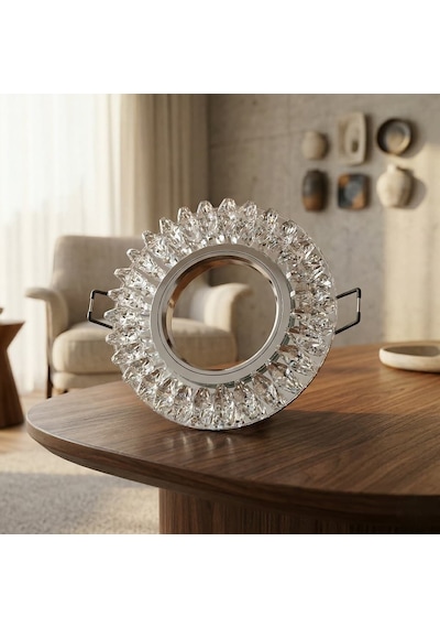Cata Ct 6569 Menekşe Yuvarlak Kristal Cam Spot Kasası Gu10 Duy 5 Adet