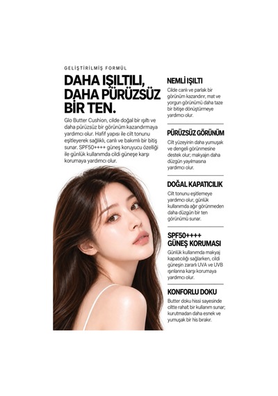 Glo Butter Mesh Cushion/ışıltı Ve Nemli Görünüm Destekleyen Cushıon No.21