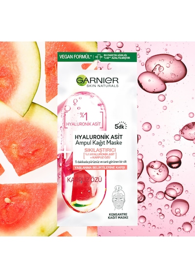 Garnier Hyaluronik Asit Sıkılaştırıcı Ampul Kağıt Maske 15 Gr