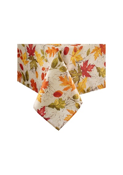 Lexroo Elrene Home Fashions Sonbahar Yaprakları Sonbahar Baskılı Masa Örtüsü Çok Renkli