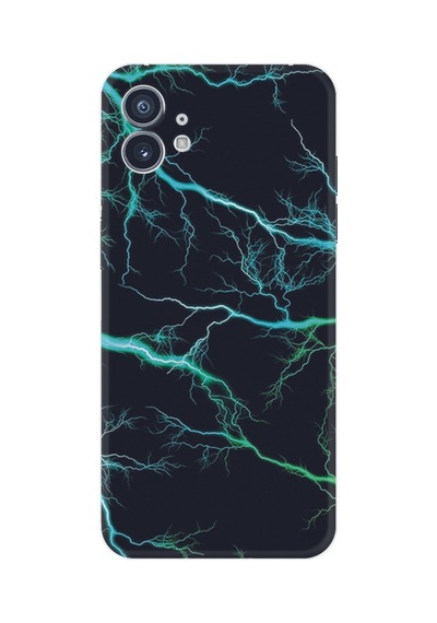 Nothing Phone 2 Kılıf Silikon Desen Özel Seri Green Thunder 1693