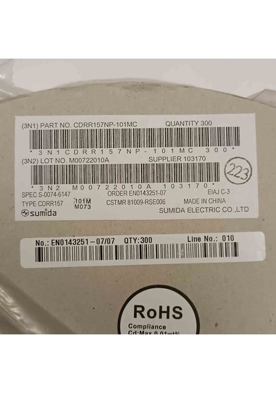 Cdrr157np-101mc 100uh 2a 18,5x15x7 Sumıda Smd Bobin 15 Adet