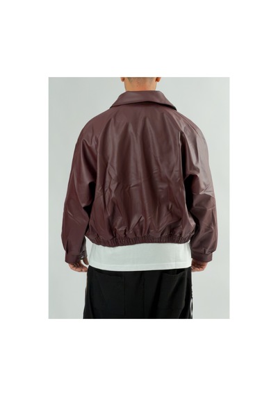 Cocopelli Bordo Bomber Erkek Deri Ceket Coc3471