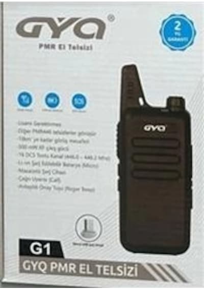 Gyq-qg1 Pmr El Telsizi 10 Km Mesafeli Siyah Tekli Paket Kdo
