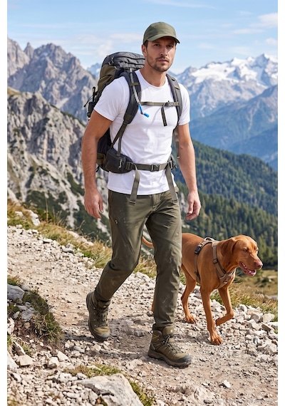 Buratti Normal Kalıp Lastikli Bel Düz Paça Trekking Pantolon Erkek Pantolon 693159 Haki