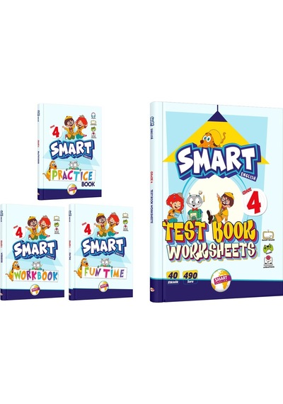 Smart English 4. Sınıf Practice Book - Workbook - Fun Time + Test Book Worksheets 2 Kitap