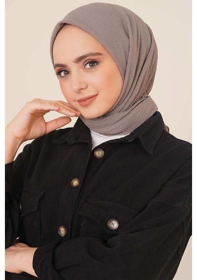 Seva Kadın Testtür Mio Caz Eşarp Hijap Modeli Gri