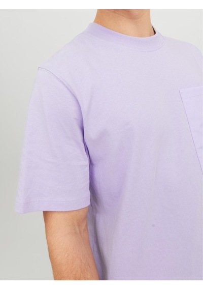 Jack & Jones Jack&jones Water Overlay Erkek Mor Bisiklet Yaka Tişört 12235293-LVN Mor