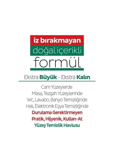 Easy Clean Premium Beyaz Sabun Katkılı Yüzey Temizlik Havlusu Mendili 3x100 300 Yaprak
