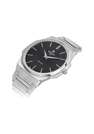 Hislon Cl127s-04ss Safir Camlı Çelik Kordon Çelik Kasa 3 Atm Suya Dayanıklı Metalik Renk Erkek Kol Saati Metal