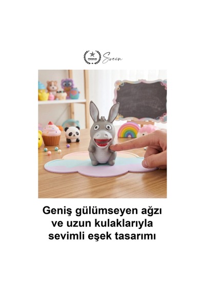 Eşek Eşek Tasarımlı 12'li Paket Sıkmalı Yumuşak Oyuncak Stres Giderici Esnek Sukuşi Antistres Seti