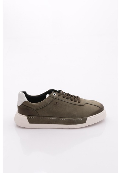 Dgn E58 Erkek Sneakers Ayakkabi Haki Nubuk