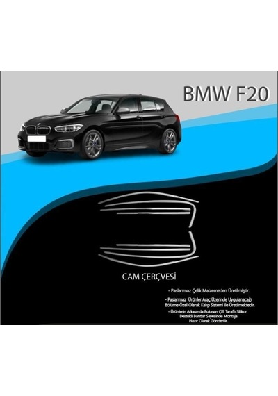 Bmw F20 Krom Cam Çerçevesi Paslanmaz Çelik 8 Parça