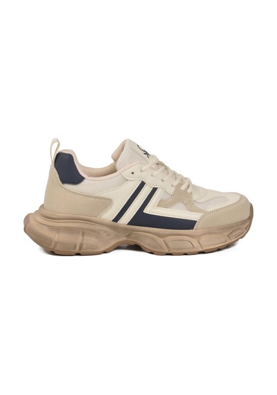 United Colors Of Benetton Bej Fileli Hafif Bağcıklı Unisex Spor Ayakkabı Bnı-10280 G